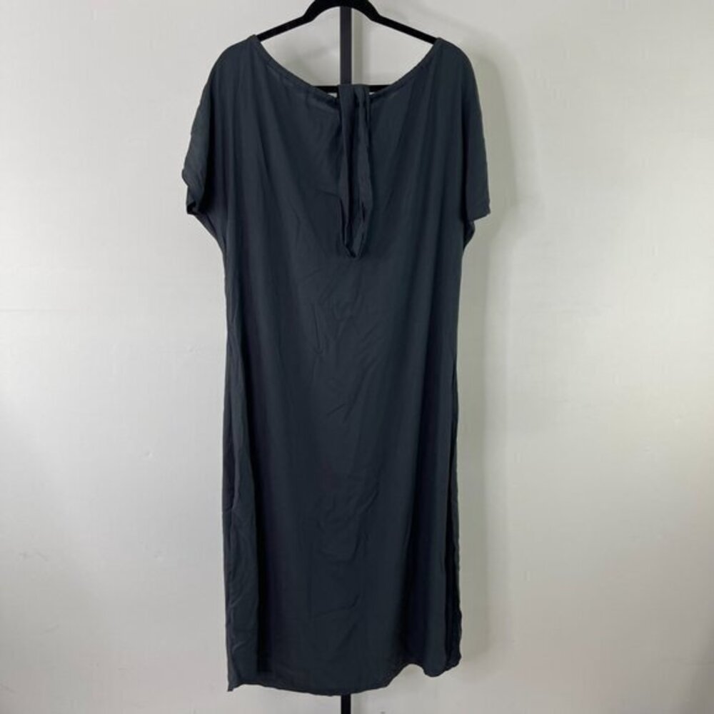 NWT Khush Women's Charcoal Maika Rayon Short Sleeve Comfy Midi Dress Size XS